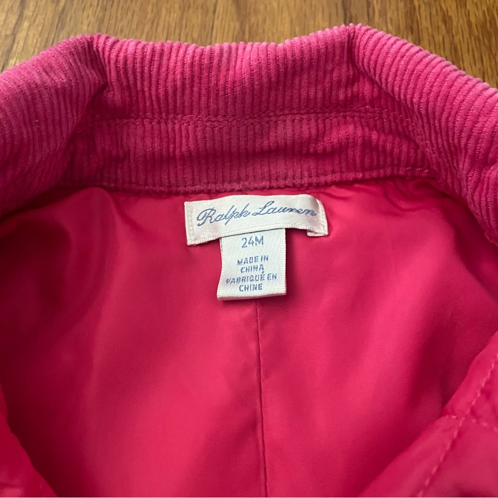 Ralph Lauren Pink Barn Puffer Jacket Quilted Design - Picture 6 of 6